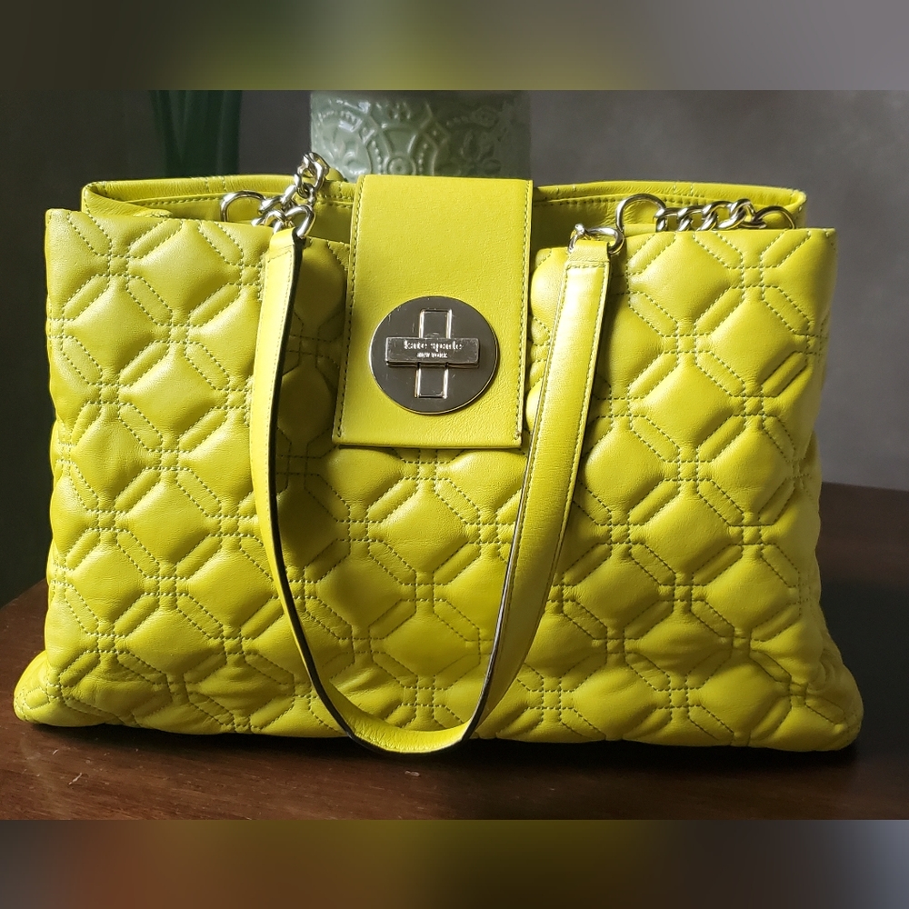 Kate Spade New York Astor Court Elena Shoulder Bag Hot Yellow 🔥